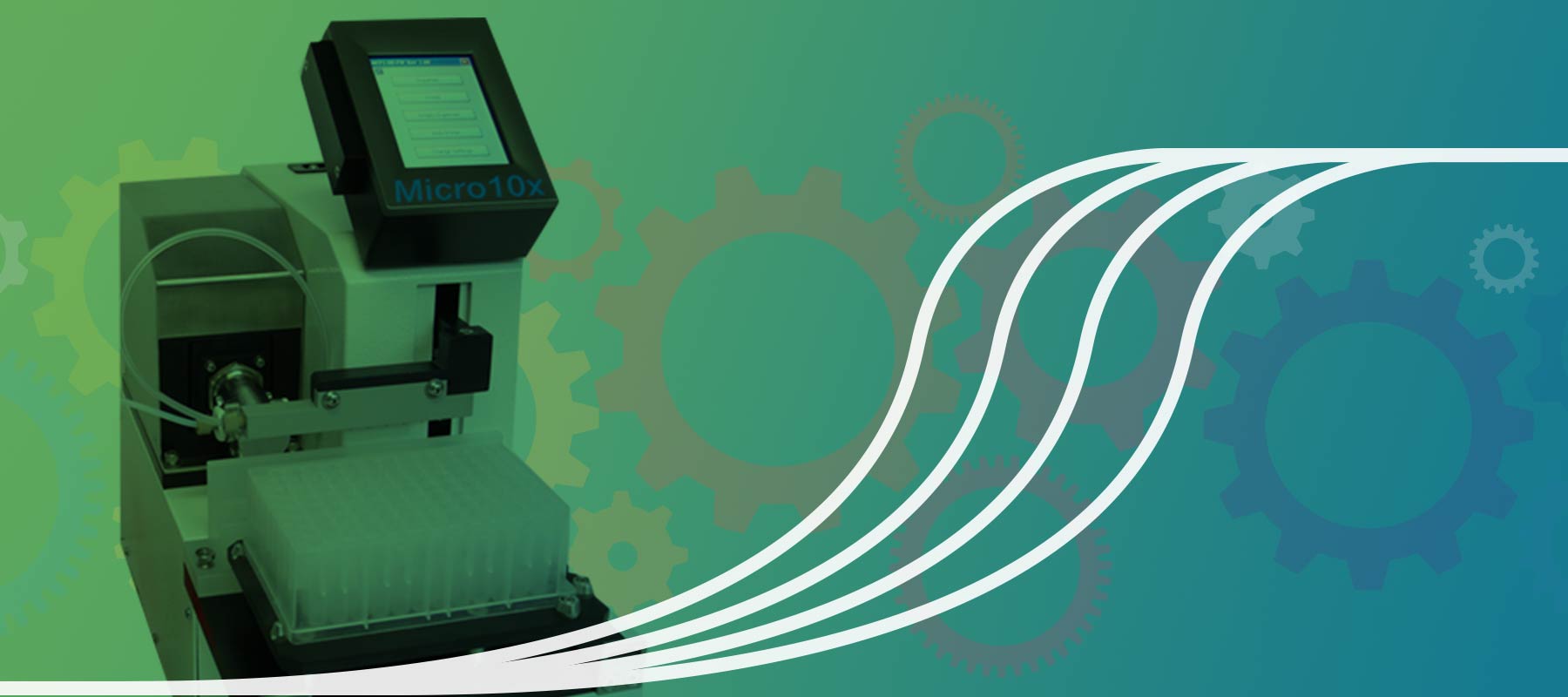 PCR Curve and lab robot for article on Real-Time PCR.