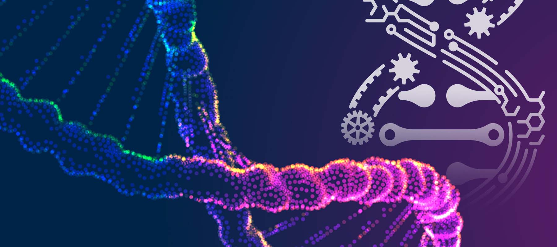 illustration of DNA for article on overview of synthetic biology pros and cons