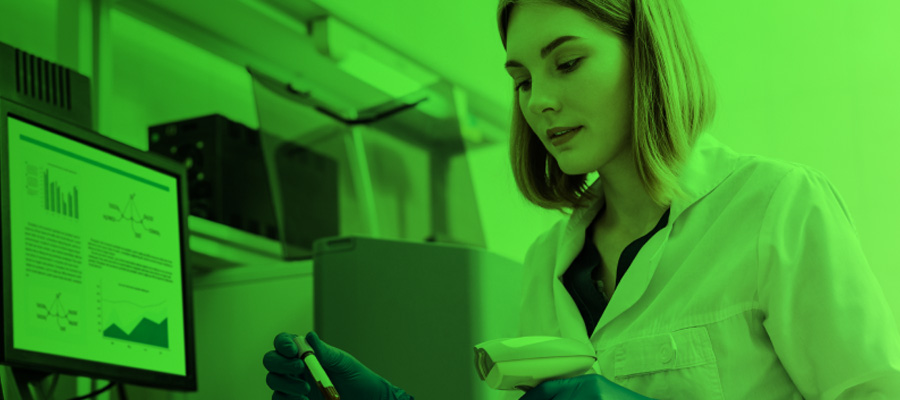 Image of woman in lab for article on pH Meters