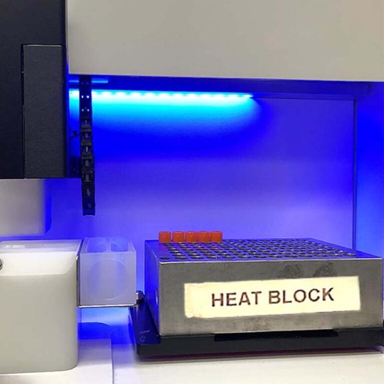 Image of Rapid pH heat block for pH testing at a consistent temperature.