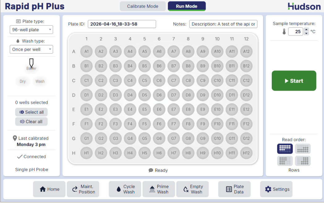 rapid ph software setup screenshot